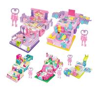 Générique Doll House Villa, Light Music Playset Toy, Multi Room Pretend Villa with Interactive Sound System, Sturdy Play House Set, Colorful Dream Design Mansion, Kids Bedroom for Play Use