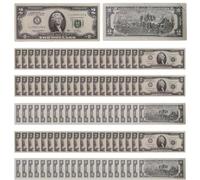 Générique Dollar Bill Banknote, Movie Props Fake Dollars, Realistic Simulation Money Set, Compact Educational Play Tool, Ideal for Pretend Play, Learning Activities, 5.91x2.44 inches
