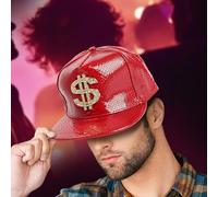 Générique Dollar Sign Baseball Hat - 56-60cmComfortable Baseball Hat with Dollar Sign, Rapper Headwear Women Men Fashionable 80s Hats for Beach, Running, Street Dancing, Outdoor