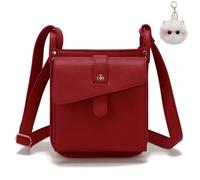 Générique Dollver Crossbody Purse, Multi-Pocket Shoulder Bag with Adjustable Strap, Dollver Handbags (Red)