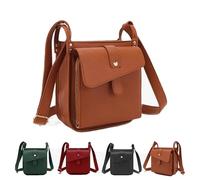 Générique Dollver, Dollver Crossbody Purse, Messenger Shoulder Bag, Dollver Unique Design Crossbody Leather Bag for Women (Brown)