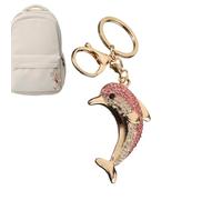 Générique Dolphin Keychain, Metal Animal Keyring, Dolphin Backpack Charm, Creative And Cute Dolphins Car Keychain For Women Animal Lovers Wallet Schoolbag Handbag Decoration