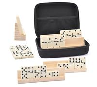 Générique Domino Games Set, Traditional Vintage Dominoes, 8.66x7.09x2.36 inch Portable & Social Skills, Complete Classic Game for Friends, Family, Dormitory, Picnics, Nights, and Outdoor Fun