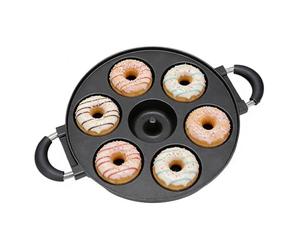Générique Donut Pans For Baking- Donut-shaped Frying Pan 7 Holes Easy Release Non-Stick Mold,Baking Ďonut Mold - For Airfryer Oven Cooking Frying Breakfast Pastry Home Decorating Making Bakers