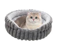 Générique Donut Round Bed - Cat Bed | Cozy Sleeping Supplies for Indoor Cats | Soft Calming Puppies Beds, Outdoor Use, Warmth, Comfortable Travel, Spot Winter Cold Weather Comfort, Pet Resting Space