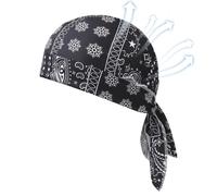 Générique Doo Rags - 55-60cm Beanie Bandana Hat Do Rags | Elastic Polyester Pirate Skull Cap Breathable Sweat Wicking Head Wrap for Cycling Running Motorcycle Workout Outdoor Unisex