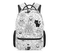 Générique Doodle Backpack - Halloween Coloring Design | Kids School Bag
