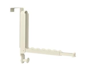Générique Door Drying Rack, Retractable Rod Laundry Hanger, Extendable Folding Towel with Round Hooks, Space-Saving Clothes Dryer for Bathroom, Room, Dorm, Apartment, Behind, Closet