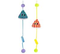 Générique Door Frame Cat Toy - Stretchable Elastic Rope Game, Hanging Ball Spring Squeaky Paper Teaser, Interactive Feline Exercise Entertainment Accessory for Mental Stimulation Puppy Kitten Breed