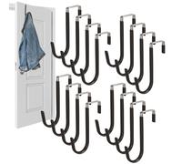 Générique Door Hanger,16 Pieces Solid Over The Door Towel Rack | No Drill Strong Removable Rack | Storage & Organisation For Closet Cabinet Kitchen Apartment Bedroom