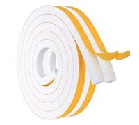 Générique Door Insulation Strip 16FT, Adhesive Foam Weather Stripping Tape, Waterproof Soundproof Draft Stopper for Doors Basement Car Floor Frame Shower Gaps and Seals 15x15cm