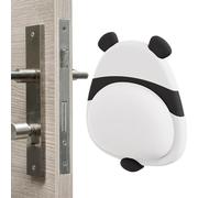 Générique Door Knob Wall Protector - PVC Cartoon Cat Panda 1pc | Adhesive Wall Bumper Pad for Cabinet Refrigerator Door Entryway Kitchen Bathroom Closet Glass Headboard Protection Decor Use