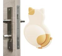 Générique Door Knob Wall Protector - PVC Cartoon Cat Panda 1pc | Adhesive Wall Bumper Pad for Cabinet Refrigerator Door Entryway Kitchen Bathroom Closet Glass Headboard Protection Decor Use