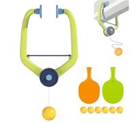 Générique Door Ping Pong Game Over The Door, 2026 New Hanging Table Tennis Trainer Portable Set, Adjustable Hanging Doorway Ping Pong, with 2 Racket and 6 Balls for Daily Exercise (1PC)