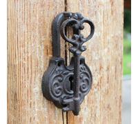Générique Door Pull Handle Sliding Barn Door Handle Classical Ancient Key Door Knocker,Classic Keyhole Door Pull Handle - Wrought Iron Draw Pull & Knocker for Barn Doors, Gates, and Cabinets