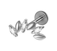 Générique D'Oreille À Dos Plat Bijoux Piercing Cartilage En Zircone | Boucles d'Oreilles Cartilage Plate Dos pour Port Fête Mariage Vacances Concert Festival Rendez-vous Événement