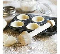 Générique Doseur de Tartelettes aux œufs, Double Face, Poussoir de Pâtisserie en Bois, Outil de Cuisine de Mise en Forme de Gâteaux, Outil de Cuisson de Pâtisserie