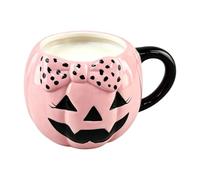 Générique Dot Bow Design Autumn Ceramic Mug - Cute Thanksgiving Tea Cup