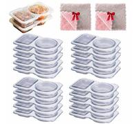 Générique Double Compartment Condiment Container,Double Condiment Containers with Lids, 2 Compartment Snack Containers,Reusable Snack Container for to-go Sauce,Sampling,Travel Snack (20PCS)