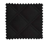 Générique Double Cousu en Relief Diamant Matelassé Canapé Velours Velours Brillant Véhicule Tissu D'Ameublement - Noir Échantillon