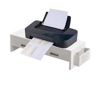 Générique- Double Drawer Ergonomic Support, Elevated Computer Desk Shelf, Sturdy Desktop Organizer | Screen Laptop Display Holder for Home Office Study Bedroom Workstation Use