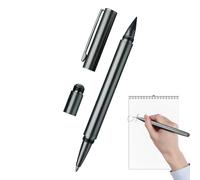 Générique Double-Ended Metal Inkless Pen - Eternal Alloy Pencil | Reusable No-Sharpening Writing Tool, Smooth Fine-Tip Business Pen For Office, School & Daily Use