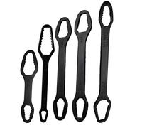 Générique Double-Ended Spanner, Self-Tightening Wrench, 10.63 Inches Tool with Slim Build, Steel Multi-Function Hardware, Versatile Gear with Black Style, Garage Equipment for Bolts Bike