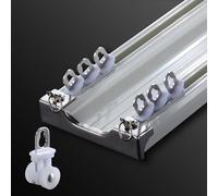 Générique Double Rail Rideaux Plafond Robuste, Rail De Rideau Double Élégance, Barre De Séparation De Pièce pour Rideaux De Plafond, Idéale pour Chambre, Salon Et Hôpital(Blanc,100cm/3.3ft)