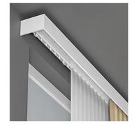 Générique Double Rails Rideau Boîte avec Piste,Quatre-en-Un Valance Cadre pour Le Salon Et La Chambre à Coucher,Mur Décoratif Chambre Diviseur Panneau De Piste(Size:120cm)