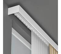 Générique Double Rails Rideaux - Décoration Murale pour Panneau De Séparation, Cadre De Cantonnière pour Poteau De Rideau, Parfait pour Salon et Chambre à Coucher(Size:4.8m/15.7ft)