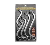 Générique Double Ring Spanner Set - 10mm To 19mm Small Wrench Set | Metric Torx Tool Kit | Offset Wrenches With Rust Resistant Finish And Clear Scale Markings | Professional Hand Tools Spanner