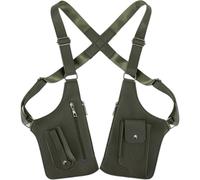 Générique Double Shoulder Armpit Bag, Anti-Theft Hidden Adjustable Strap Holster, Water Resistant Crossbody Pack (Army Green)