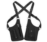 Générique Double Shoulder Armpit Bag, Anti-Theft Hidden Adjustable Strap Holster, Water Resistant Crossbody Pack (Black)