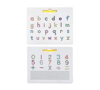 Générique Double Sided Magnetic Letter Board 2 In 1 Learning Writing Playboard Alphabet Magnetic Tracing Board Practicing Educational Toys