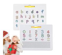 Générique Double Sided Magnetic Letter Board - 2-in-1 Learning Writing Playboard Magnet Bead Tablet Pad, Magnets Tracing Double-Sided for Boys Girls