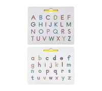Générique Double Sided Magnetic Letter Board- 2-in-1 Practice Learning Educational Toy, Magnet Bead Tablet Pad Magnets Tracing Board Practicing Learning Education Toys STEM Letters Alphabet Kids