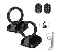 Générique Double-Sided Suction & Magnetic Phone Holder, 3-in-1 Multifunctional Phone Mount with 18 Ultra-Soft Mini Suction Cups, 360° Rotation, for Car Dashboard, Kitchen & Office Use (2pcs)