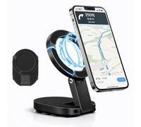 Générique Double-Sided Suction & Magnetic Phone Holder, 3-in-1 Ultra Magnetic Suction Cup Mount, 360° Rotatable Foldable Phone Stand for Car Dashboard, Gym, Kitchen & Desk