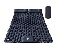 Générique Double Sleeping Pad Inflatable Mat with Built-in Pillows, Lightweight Hiking Mattress, Compact Air Mattress, Camping Gear for Couples, Outdoor Tent Travel Trekking, 74.8x47.24x1.97 inches