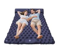 Générique Double Sleeping Pad Inflatable Mat with Built-in Pillows, Lightweight Hiking Mattress, Compact Air Mattress, Camping Gear for Couples, Outdoor Tent Travel Trekking, 74.8x47.24x1.97 inches