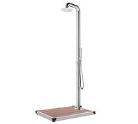 Générique Douche de Jardin avec Base Marron 230 cm Acier Inoxydable Accessoires pour piscines & spas,3070779