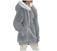 Générique Doudoune Femme Hiver Sans Manche - Parka Loisirs Manteau Mi-Saison Outdoor Gilet Bicolore - Gris Clair 4XL