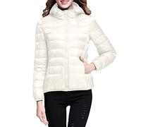Générique Doudoune Femme Veste Matelassée - Courte Manteau Mi Saison Doudoune Legere Hiver Pliable Blouson Capuche Anorak Légère