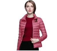 Générique Doudoune Fine Femme Légère a Capuche Duvet Veste à Courte Manteau Matelassée Pliable Blouson Doudounes Legeres Courtes Mi Saison Hiver