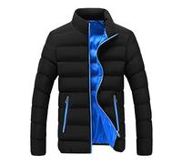 Générique Doudoune Homme Blouson Homme Hiver Chaud Manteau épais Veste Moto épaissir Chaud Slim Manteau à Capuche Hiver Veste Matelassée Zipper Basique Jacket Couleur Unie Bon Marché avec Cordon