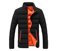 Générique Doudoune Homme Blouson Homme Hiver Chaud Manteau épais Veste Moto épaissir Chaud Slim Manteau à Capuche Hiver Veste Matelassée Zipper Basique Jacket Couleur Unie Bon Marché avec Cordon
