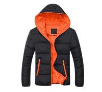 Générique Doudoune Homme Blouson Homme Hiver Chaud Manteau épais Veste Moto épaissir Chaud Slim Manteau à Capuche Hiver Veste Matelassée Zipper Basique Jacket Couleur Unie Bon Marché avec Cordon