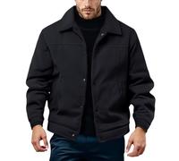 Générique Doudoune Homme Duvet Plume Sport Long Veste Militaire Mens Sherpa Jacket Polaire Chaude Chauffante Veste Travail Hiver Blouson Chaud Coupe Randonnée Manteau Manteau Hiver Homme Chaud XXL