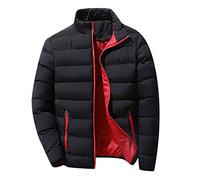 Générique Doudoune Homme Hiver Chaud Zippé Puffer Body Warmer Homme Confortable Épaisse Manteau Doublée Blouson Avec Poches Parka Casual Chic Veste Matelassée Pour Homme Outdoor Jacket Col Montant