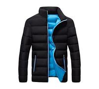 Générique Doudoune Homme Hiver Chaud Zippé Puffer Body Warmer Homme Confortable Épaisse Manteau Doublée Blouson Avec Poches Parka Casual Chic Veste Matelassée Pour Homme Outdoor Jacket Col Montant